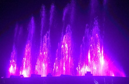 Fontane acqua fuoco laser per eventi