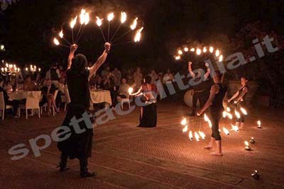 fuoco per cene e feste private