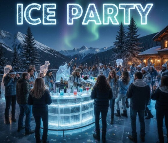 Ice party e sculture di ghiaccio