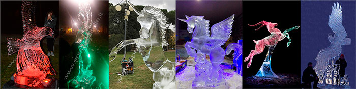sculture di ghiaccio roma