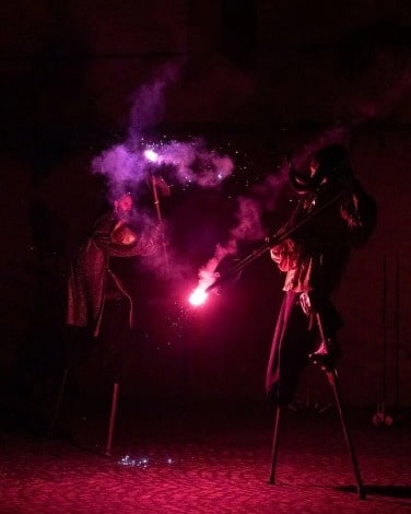 Trampolieri storici con fuoco Trampolieri storici con fuoco