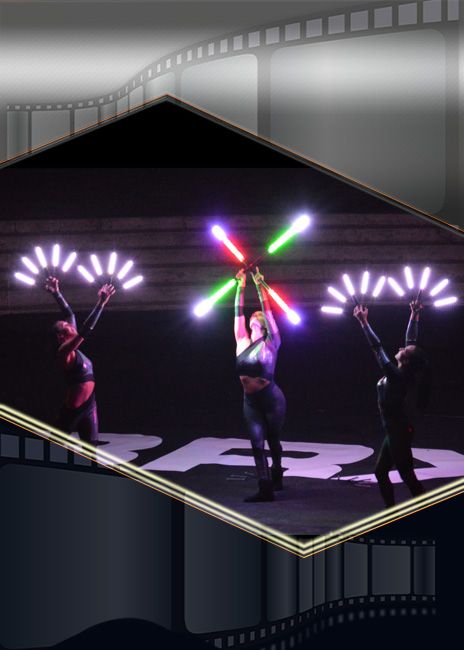 Performance visual led impact show