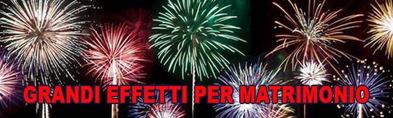 fuochi artificiali per matrimonio