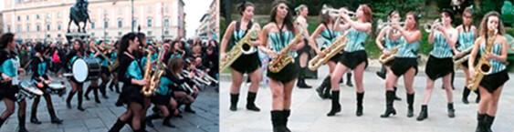 street band al femminile  per notte bianca